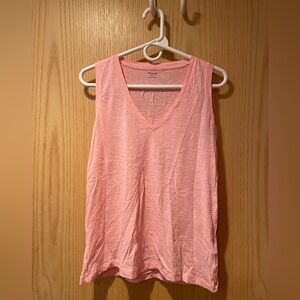 Women’s Pink Madewell Whisper Cotton V-neck Tank top
